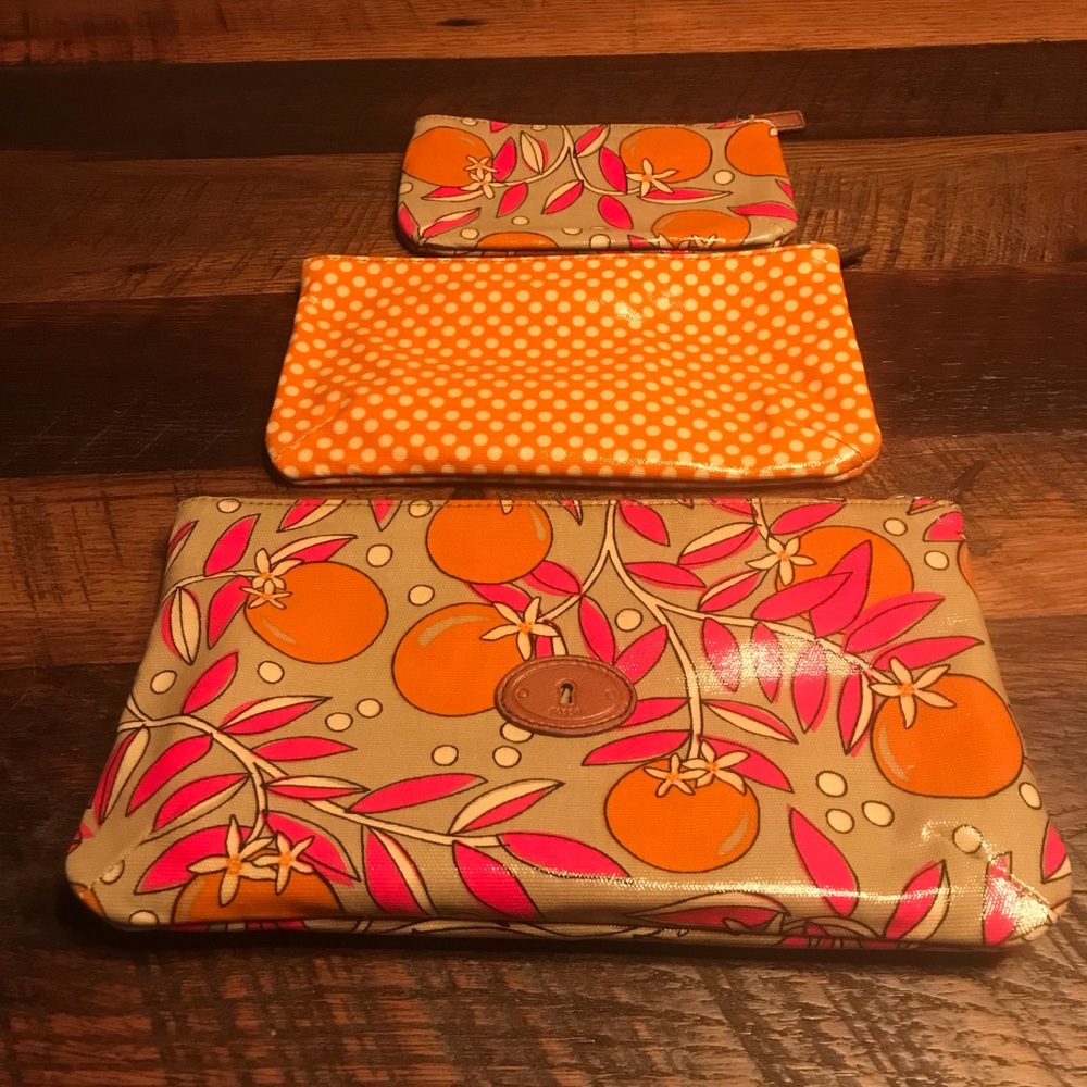 Fossil Makeup Bags, Set of Three
